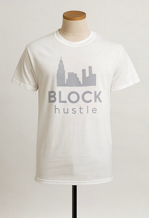 BLOCK hustle TEE (Grey Letters)